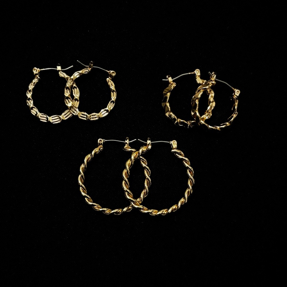 Golden hoop earrings